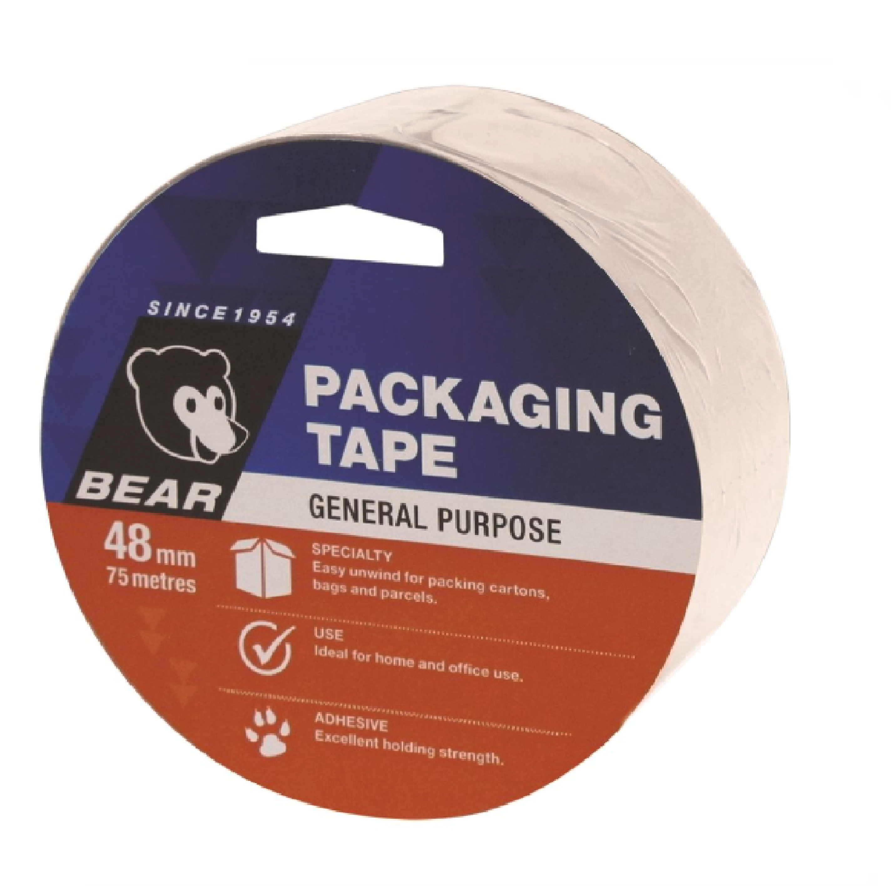 BEAR CLEAR Packing Tape 48MM X 75M